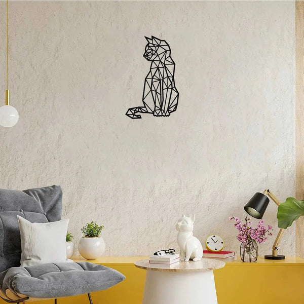 1PC Hanging Linear Cat Iron Wall Decoration Metal Wall Decor Living Room Study Wall Hanging Home Art