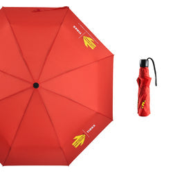 Customize manual open black portable gift custom logo rain compact travel 3 fold umbrella folding