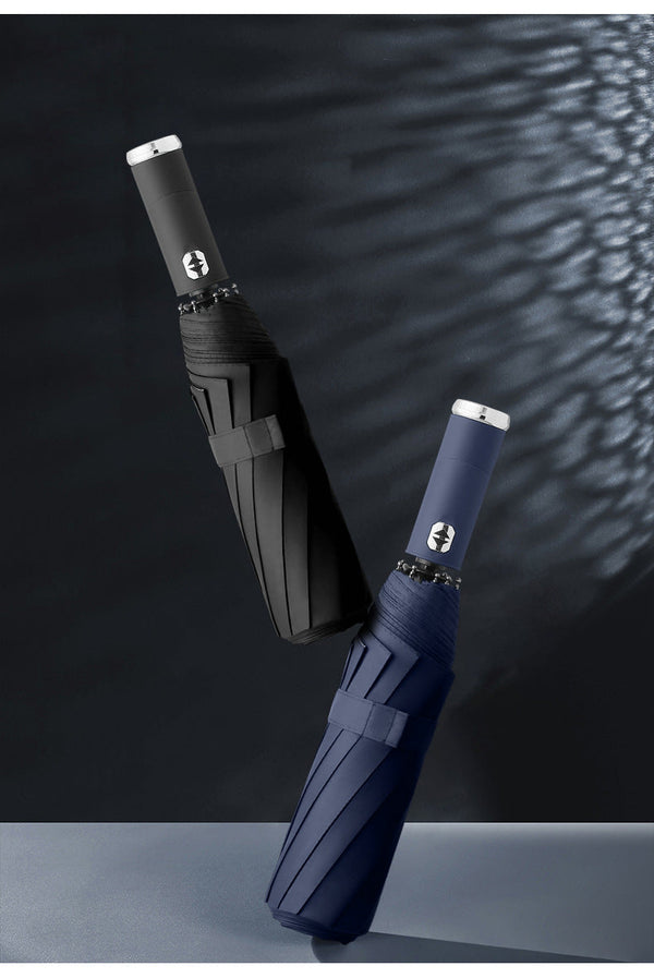 High Quality LED Light Handle Three Folding Umbrellas