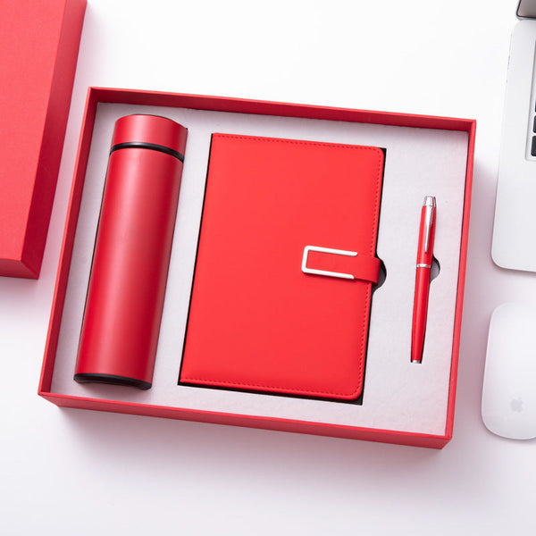 Premium Quality Practical Luxury Corporate Giveaways 500ml Stainless Steel Thermos Cup Sign Pen Notebook Gift Set