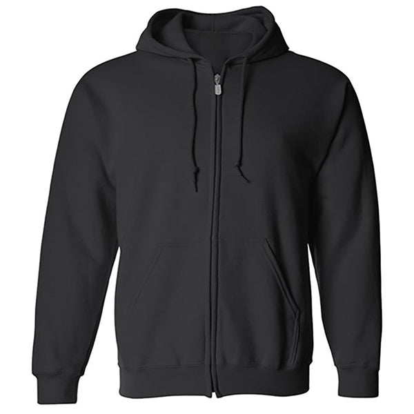 Custom Printing 285g 50% Cotton 50% Polyester Fabric New Style Full Zip Up Men's Hoodie
