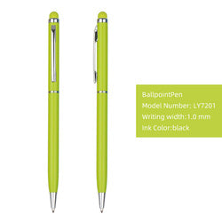 Hot selling metal ballpoint pen stylus pen aluminium promotional advertising ball pen with logo