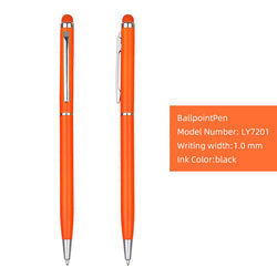 Hot selling metal ballpoint pen stylus pen aluminium promotional advertising ball pen with logo