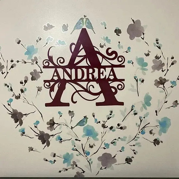 Personalized Name Metal Iron Monogram Sign Custom Outdoor Hanging Family Name Sign Garden Door Sign Wedding Party Wall Iron Decor