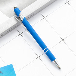 Promotional Metal Aluminum Rod Spraying 2 In1 Press Type Touch Screen Pen Promotion Gift Advertising Custom Ballpoint Pen