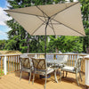6.5 x 10ft Rectangular Patio Umbrella Outdoor Market Table Umbrella with Push Button TiltBeach Umbrella with Push Button Tilt