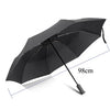 Lightweight Compact Travel Automatic Open Close Torch Handle LED Flashlight Folding Umbrella