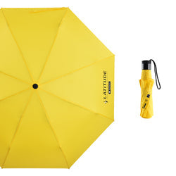 Customize manual open black portable gift custom logo rain compact travel 3 fold umbrella folding