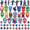 Spider Man Super Hero Foil Balloon Cartoon Character Hand Stick Captain Bat Helium Globos Kids Party Decoration