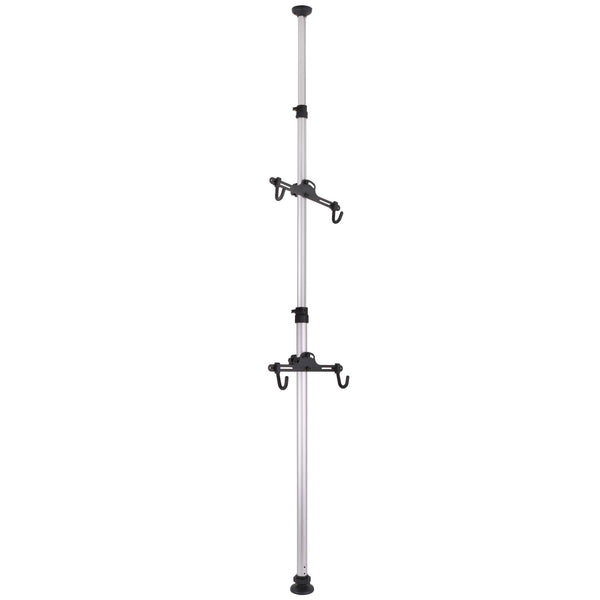 Floor to Ceiling Indoor Two Bike Store Away Telescopic Bike Holder